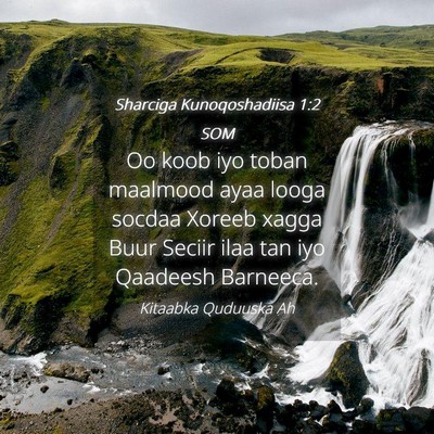 Picture 04 - Sharciga Kunoqoshadiisa 1:2 SOM - Oo koob iyo toban maalmood ayaa looga socdaa - Bible Verse Picture