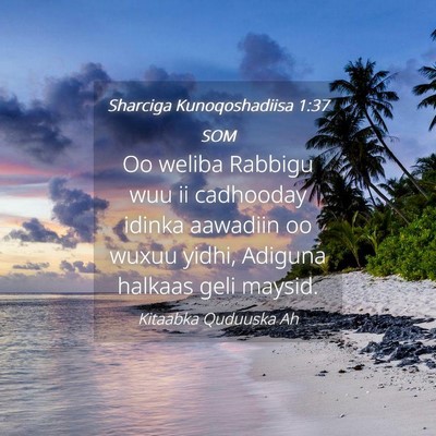 Picture 04 - Sharciga Kunoqoshadiisa 1:37 SOM - Oo weliba Rabbigu wuu ii cadhooday idinka - Bible Verse Picture