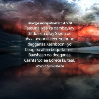 Picture 04 - Sharciga Kunoqoshadiisa 1:4 SOM - Taasuna waa ka dambaysay diliddii uu dilay Siixon - Bible Verse Picture