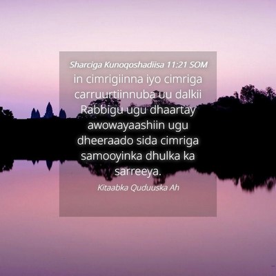 Picture 04 - Sharciga Kunoqoshadiisa 11:21 SOM - in cimrigiinna iyo cimriga carruurtiinnuba uu - Bible Verse Picture