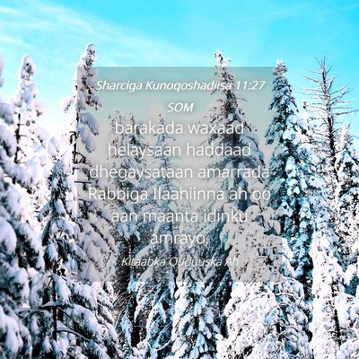 Picture 04 - Sharciga Kunoqoshadiisa 11:27 SOM - barakada waxaad helaysaan haddaad dhegaysataan - Bible Verse Picture