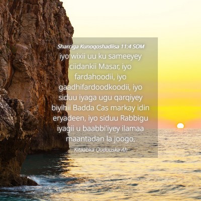 Picture 04 - Sharciga Kunoqoshadiisa 11:4 SOM - iyo wixii uu ku sameeyey ciidankii Masar, iyo - Bible Verse Picture