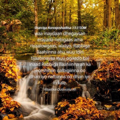 Picture 04 - Sharciga Kunoqoshadiisa 13:3 SOM - waa inaydaan dhegaysan erayada nebigaas ama - Bible Verse Picture