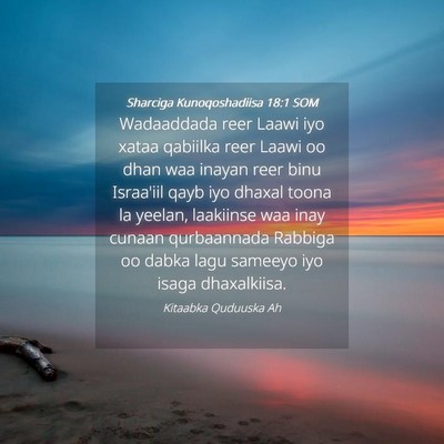 Picture 04 - Sharciga Kunoqoshadiisa 18:1 SOM - Wadaaddada reer Laawi iyo xataa qabiilka reer - Bible Verse Picture