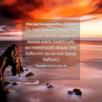 Picture 04 - Sharciga Kunoqoshadiisa 2:23 SOM - Oo reer Caw oo degganaa tuulooyin tan iyo Gaasa - Bible Verse Picture