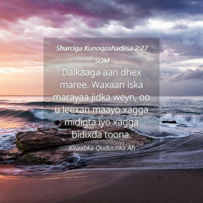 Picture 04 - Sharciga Kunoqoshadiisa 2:27 SOM - Dalkaaga aan dhex maree. Waxaan iska marayaa - Bible Verse Picture