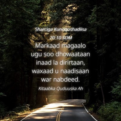 Picture 04 - Sharciga Kunoqoshadiisa 20:10 SOM - Markaad magaalo ugu soo dhowaataan inaad la - Bible Verse Picture