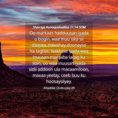 Picture 04 - Sharciga Kunoqoshadiisa 21:14 SOM - Oo markaas hadduusan iyada u bogin, waa inuu iska - Bible Verse Picture