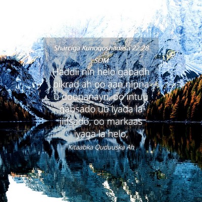 Picture 04 - Sharciga Kunoqoshadiisa 22:28 SOM - Haddii nin helo gabadh bikrad ah oo aan ninna u - Bible Verse Picture