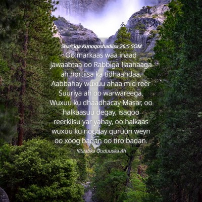 Picture 04 - Sharciga Kunoqoshadiisa 26:5 SOM - Oo markaas waa inaad jawaabtaa oo Rabbiga - Bible Verse Picture