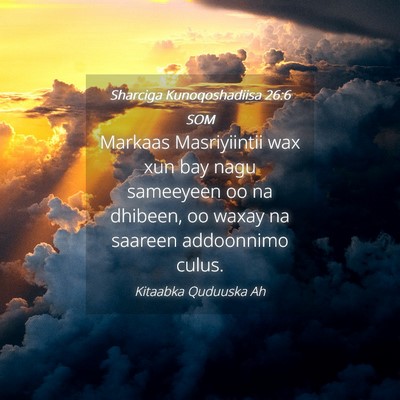 Picture 04 - Sharciga Kunoqoshadiisa 26:6 SOM - Markaas Masriyiintii wax xun bay nagu sameeyeen - Bible Verse Picture