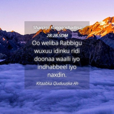 Picture 04 - Sharciga Kunoqoshadiisa 28:28 SOM - Oo weliba Rabbigu wuxuu idinku ridi doonaa waalli - Bible Verse Picture