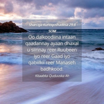 Picture 04 - Sharciga Kunoqoshadiisa 29:8 SOM - Oo dalkoodiina intaan qaadannay ayaan dhaxal u - Bible Verse Picture