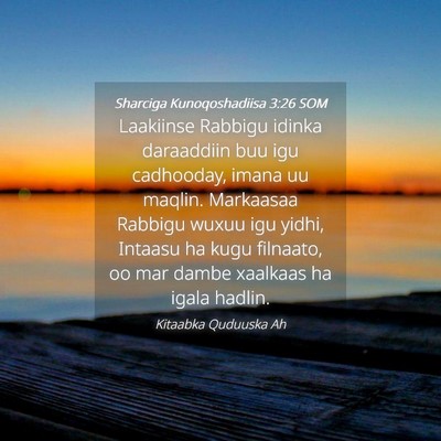 Picture 04 - Sharciga Kunoqoshadiisa 3:26 SOM - Laakiinse Rabbigu idinka daraaddiin buu igu - Bible Verse Picture