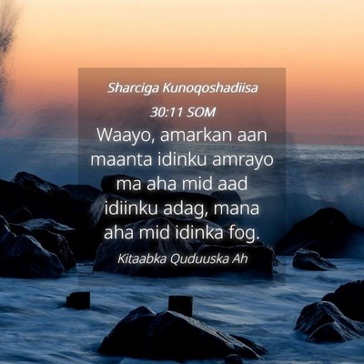 Picture 04 - Sharciga Kunoqoshadiisa 30:11 SOM - Waayo, amarkan aan maanta idinku amrayo ma aha - Bible Verse Picture
