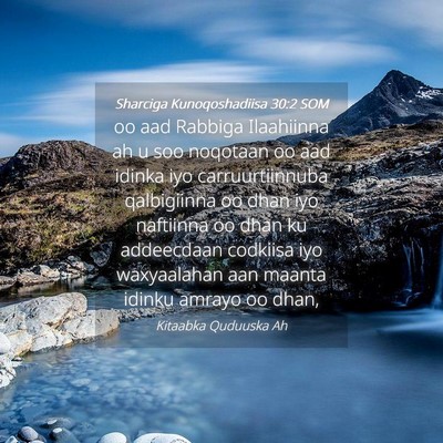 Picture 04 - Sharciga Kunoqoshadiisa 30:2 SOM - oo aad Rabbiga Ilaahiinna ah u soo noqotaan oo - Bible Verse Picture