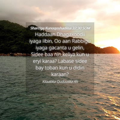 Picture 04 - Sharciga Kunoqoshadiisa 32:30 SOM - Haddaan Dhagaxoodii iyaga iibin, Oo aan Rabbigu - Bible Verse Picture