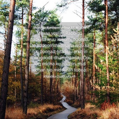 Picture 04 - Sharciga Kunoqoshadiisa 32:36 SOM - Maxaa yeelay, Rabbigu dadkiisa wuu xukumi doonaa, - Bible Verse Picture