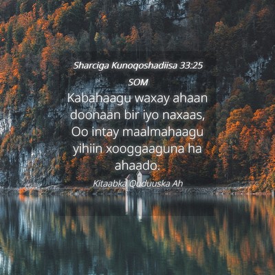 Picture 04 - Sharciga Kunoqoshadiisa 33:25 SOM - Kabahaagu waxay ahaan doonaan bir iyo naxaas, Oo - Bible Verse Picture