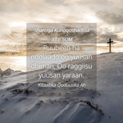 Picture 04 - Sharciga Kunoqoshadiisa 33:6 SOM - Ruubeen ha noolaado oo yuusan dhiman, Oo raggiisu - Bible Verse Picture