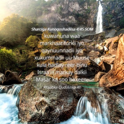 Picture 04 - Sharciga Kunoqoshadiisa 4:45 SOM - kuwanuna waa markhaatifurkii iyo qaynuunnadii iyo - Bible Verse Picture
