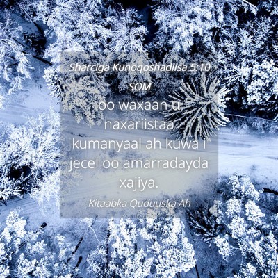 Picture 04 - Sharciga Kunoqoshadiisa 5:10 SOM - oo waxaan u naxariistaa kumanyaal ah kuwa i jecel - Bible Verse Picture