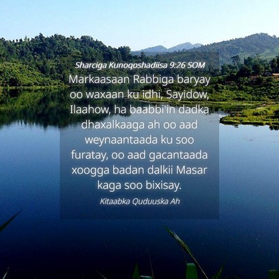 Picture 04 - Sharciga Kunoqoshadiisa 9:26 SOM - Markaasaan Rabbiga baryay oo waxaan ku idhi, - Bible Verse Picture