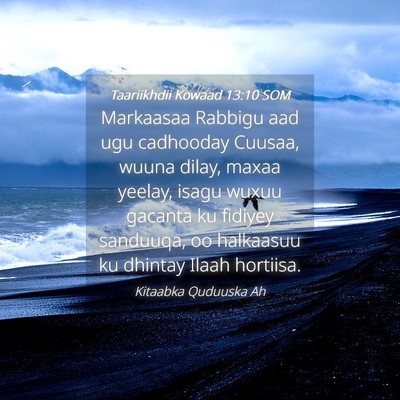 Picture 04 - Taariikhdii Kowaad 13:10 SOM - Markaasaa Rabbigu aad ugu cadhooday Cuusaa, wuuna - Bible Verse Picture