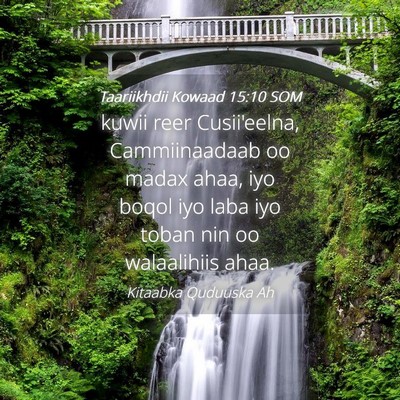 Picture 04 - Taariikhdii Kowaad 15:10 SOM - kuwii reer Cusii'eelna, Cammiinaadaab oo madax - Bible Verse Picture