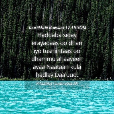 Picture 04 - Taariikhdii Kowaad 17:15 SOM - Haddaba siday erayadaas oo dhan iyo tusniintaas - Bible Verse Picture