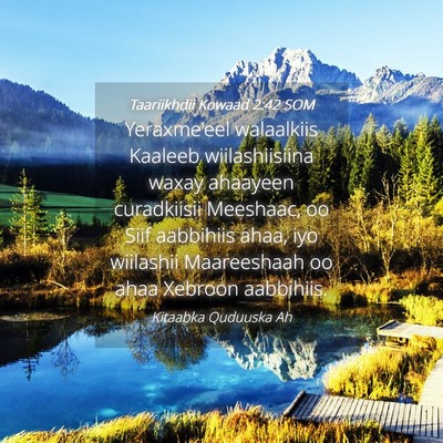 Picture 04 - Taariikhdii Kowaad 2:42 SOM - Yeraxme'eel walaalkiis Kaaleeb wiilashiisiina - Bible Verse Picture