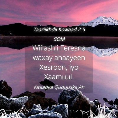 Picture 04 - Taariikhdii Kowaad 2:5 SOM - Wiilashii Feresna waxay ahaayeen Xesroon, iyo - Bible Verse Picture