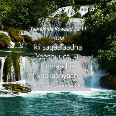 Picture 04 - Taariikhdii Kowaad 24:11 SOM - kii sagaalaadna Yeeshuuca, kii tobnaadna - Bible Verse Picture