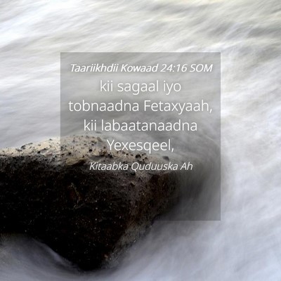 Picture 04 - Taariikhdii Kowaad 24:16 SOM - kii sagaal iyo tobnaadna Fetaxyaah, kii - Bible Verse Picture