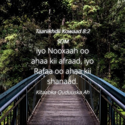 Picture 04 - Taariikhdii Kowaad 8:2 SOM - iyo Nooxaah oo ahaa kii afraad, iyo Rafaa oo ahaa - Bible Verse Picture