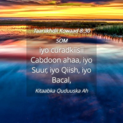 Picture 04 - Taariikhdii Kowaad 8:30 SOM - iyo curadkiisii Cabdoon ahaa, iyo Suur, iyo - Bible Verse Picture