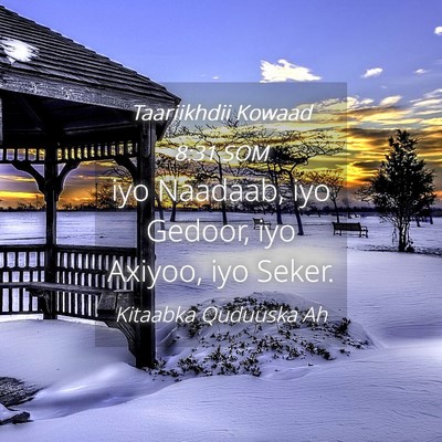 Picture 04 - Taariikhdii Kowaad 8:31 SOM - iyo Naadaab, iyo Gedoor, iyo Axiyoo, iyo - Bible Verse Picture