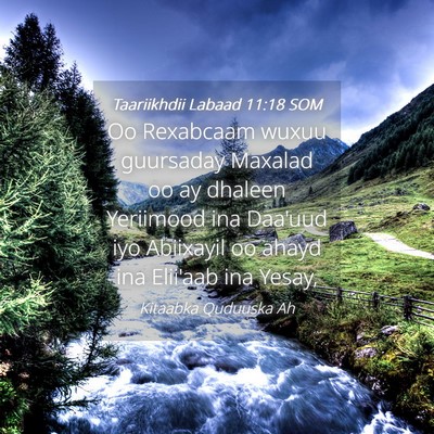 Picture 04 - Taariikhdii Labaad 11:18 SOM - Oo Rexabcaam wuxuu guursaday Maxalad oo ay - Bible Verse Picture