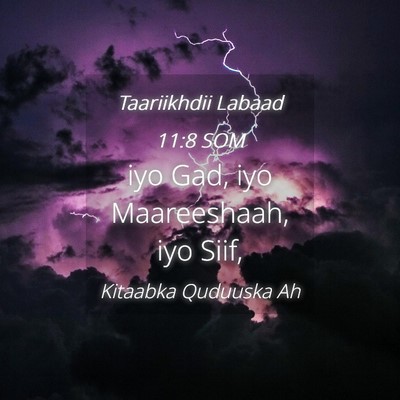 Picture 04 - Taariikhdii Labaad 11:8 SOM - iyo Gad, iyo Maareeshaah, iyo - Bible Verse Picture