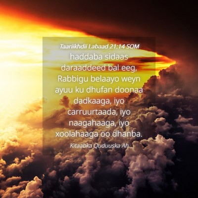 Picture 04 - Taariikhdii Labaad 21:14 SOM - haddaba sidaas daraaddeed bal eeg, Rabbigu - Bible Verse Picture