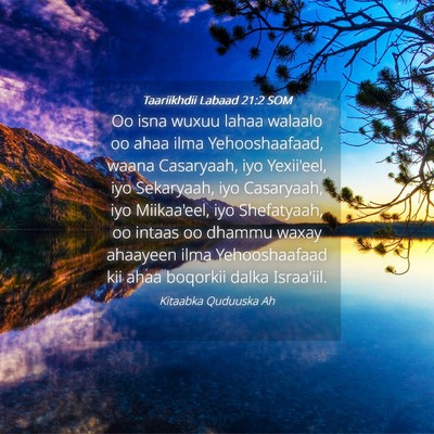 Picture 04 - Taariikhdii Labaad 21:2 SOM - Oo isna wuxuu lahaa walaalo oo ahaa ilma - Bible Verse Picture
