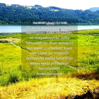 Picture 04 - Taariikhdii Labaad 23:2 SOM - Oo iyana waxay ku soo wada wareegeen dalkii - Bible Verse Picture