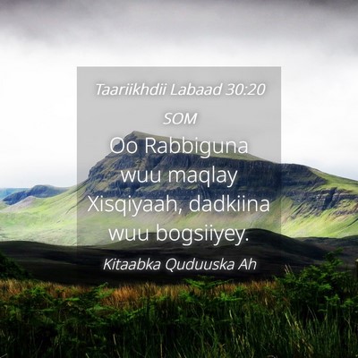 Picture 04 - Taariikhdii Labaad 30:20 SOM - Oo Rabbiguna wuu maqlay Xisqiyaah, dadkiina wuu - Bible Verse Picture