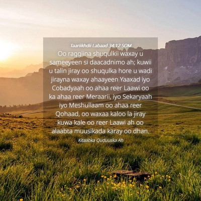 Picture 04 - Taariikhdii Labaad 34:12 SOM - Oo raggiina shuqulkii waxay u sameeyeen si - Bible Verse Picture