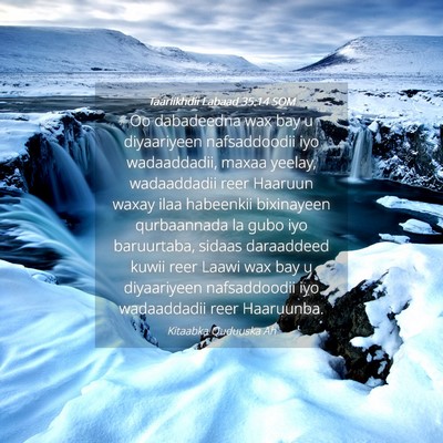 Picture 04 - Taariikhdii Labaad 35:14 SOM - Oo dabadeedna wax bay u diyaariyeen nafsaddoodii - Bible Verse Picture