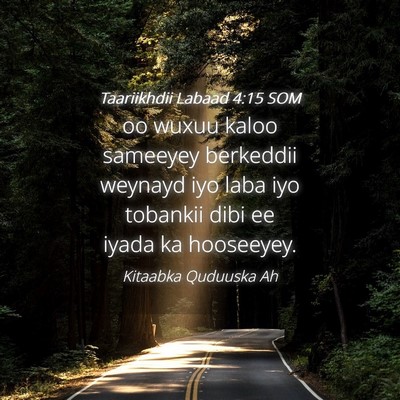 Picture 04 - Taariikhdii Labaad 4:15 SOM - oo wuxuu kaloo sameeyey berkeddii weynayd iyo - Bible Verse Picture