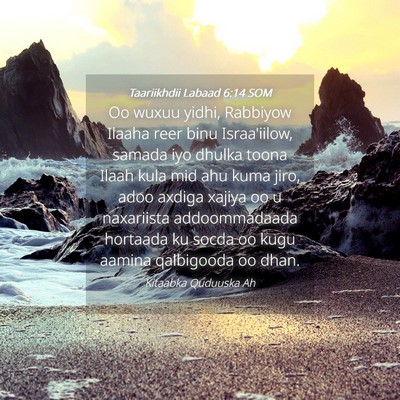 Picture 04 - Taariikhdii Labaad 6:14 SOM - Oo wuxuu yidhi, Rabbiyow Ilaaha reer binu - Bible Verse Picture