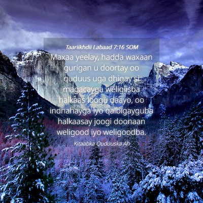 Picture 04 - Taariikhdii Labaad 7:16 SOM - Maxaa yeelay, hadda waxaan gurigan u doortay oo - Bible Verse Picture