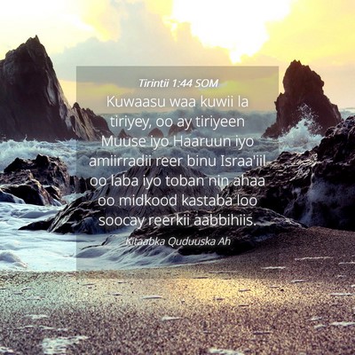Picture 04 - Tirintii 1:44 SOM - Kuwaasu waa kuwii la tiriyey, oo ay tiriyeen - Bible Verse Picture