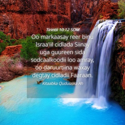 Picture 04 - Tirintii 10:12 SOM - Oo markaasay reer binu Israa'iil cidlada Siinay - Bible Verse Picture